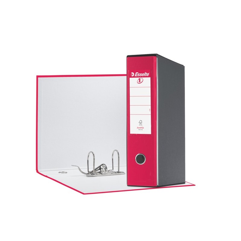 Registratore Eurofile G55 dorso 8 cm protocollo 23x33 cm fucsia Esselte