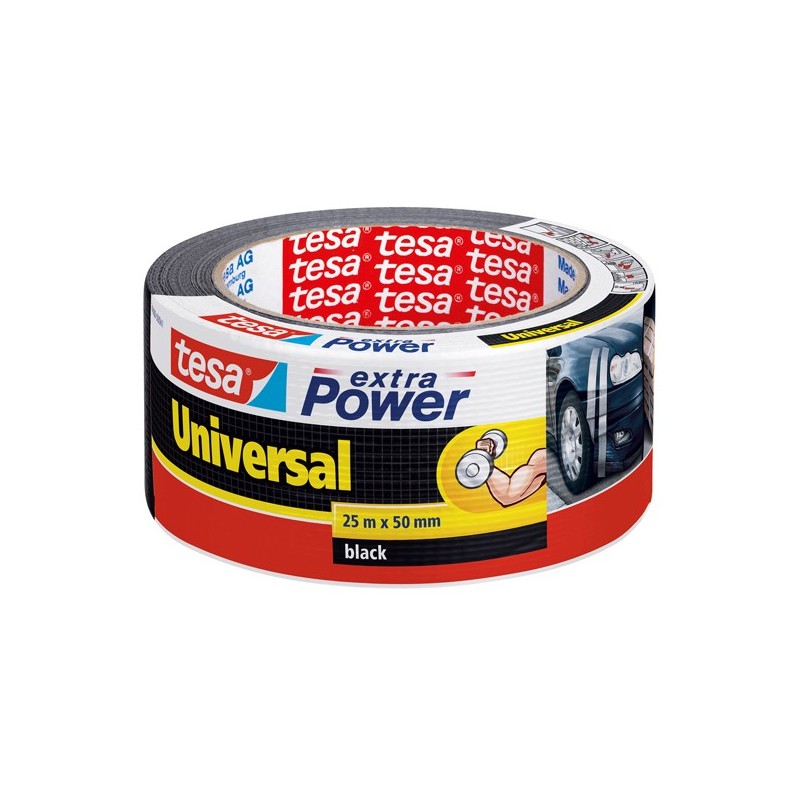 Nastro adesivo Extra Power Universal 5 cm x 25 m nero Tesa
