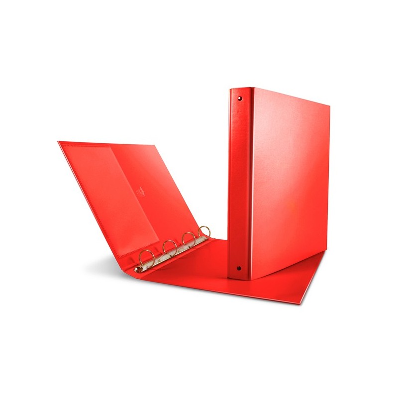 Raccoglitore Nettuno 4 anelli a D 50 mm dorso 7 cm 22x30 cm rosso Sei Rota