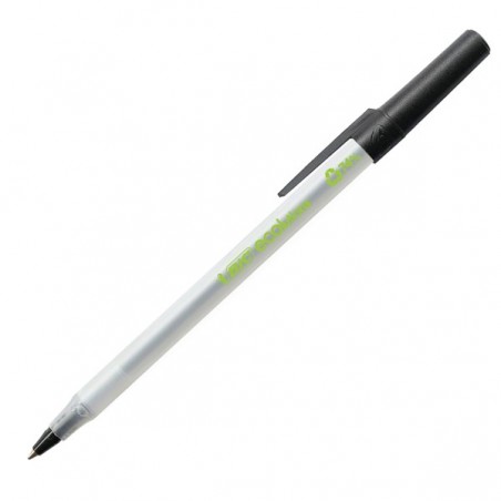 Penna a sfera a scatto con cappuccio ECOlutions punta 1,0mm nero Bic conf. 60 pezzi