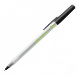 Penna a sfera a scatto con cappuccio ECOlutions punta 1,0mm nero Bic conf. 60 pezzi