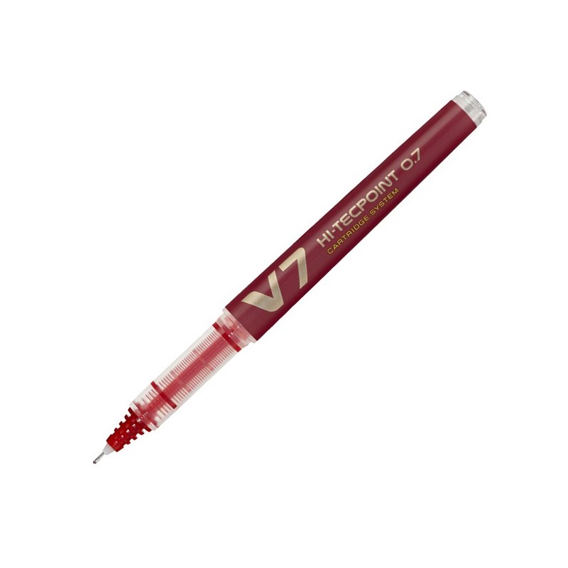 Roller Hi Tecpoint V7 ricaricabile Begreen con cappuccio punta 0,70mm rosso Pilot