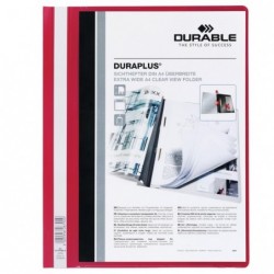 Cartellina ad aghi Duraplus copertina personalizzabile 21x29,7 cm rosso Durable