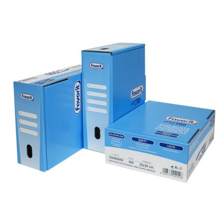 Buste forate La 500 Superior liscio 22x30 cm trasparente Favorit conf. 500 pezzi
