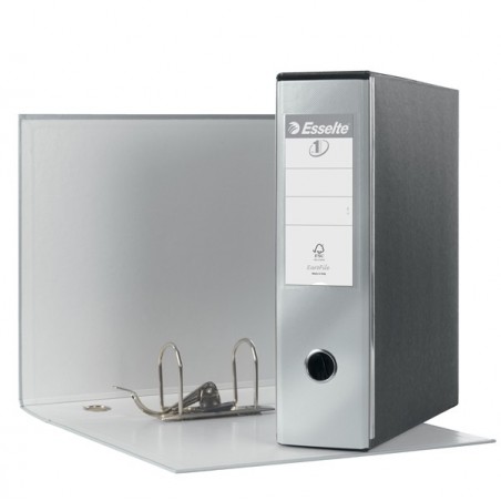 Registratore Eurofile G53 dorso 8 cm commerciale 23x30 cm grigio metallizzato Esselte