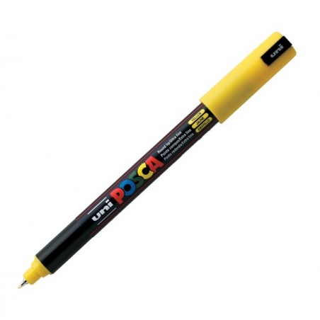 Marcatore a base d'acqua Uni Posca Pen PC1M punta extra fine 0,7mm giallo Uni Mitsubishi