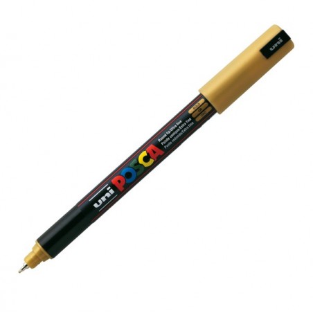 Marcatore a base d'acqua Uni Posca Pen PC1M punta extra fine 0,7mm oro Uni Mitsubishi