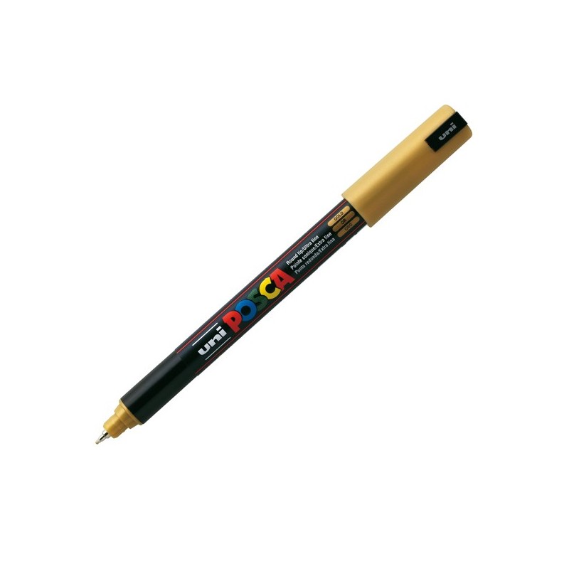 Marcatore a base d'acqua Uni Posca Pen PC1M punta extra fine 0,7mm oro Uni Mitsubishi