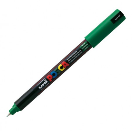 Marcatore a base d'acqua Uni Posca Pen PC1M punta extra fine 0,7mm verde Uni Mitsubishi