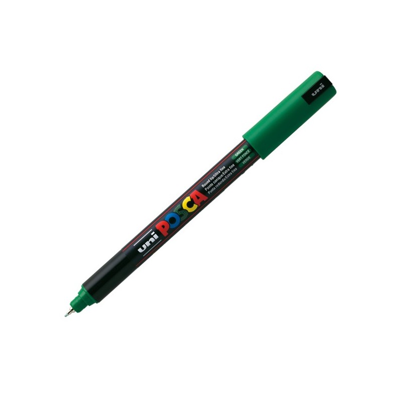 Marcatore a base d'acqua Uni Posca Pen PC1M punta extra fine 0,7mm verde Uni Mitsubishi