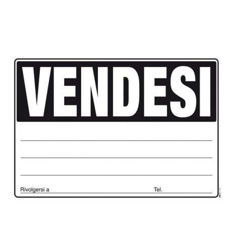 Cartello Vendesi 24 x 33cm colori assortiti Edipro