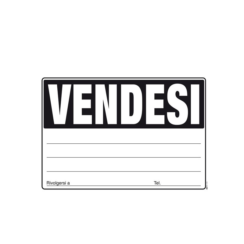 Cartello Vendesi 24 x 33cm colori assortiti Edipro