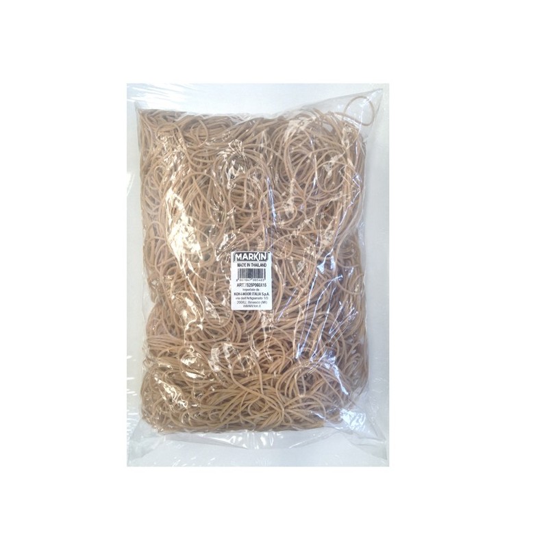 Elastici diametro 5 cm 1 kg caucciù avana Markin