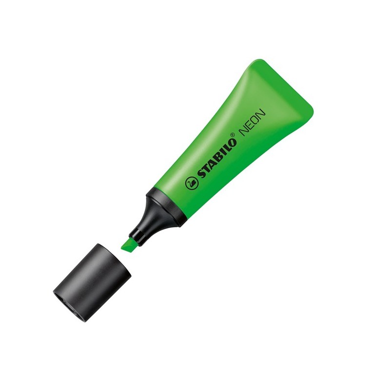Evidenziatore stabilo Neon punta a scalpello tratto da 2,05,0mm colore verde Stabilo