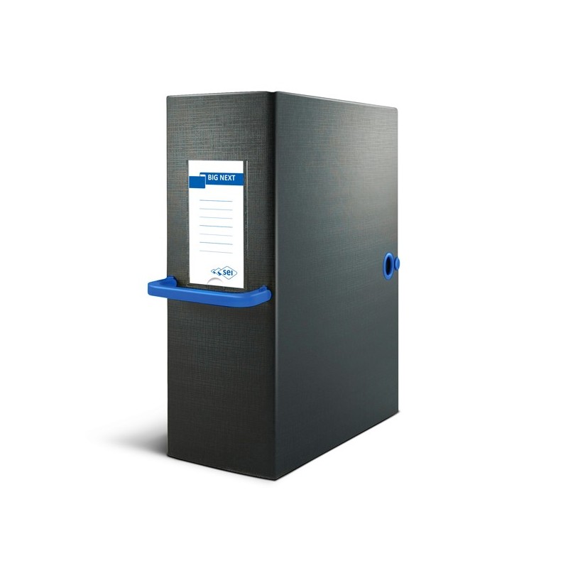 Scatola archivio Big Next dorso 12 cm 25x35 cm nero/blu Sei Rota