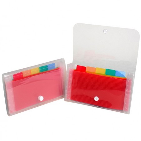 Classificatore Crystal 6 tasche PP 11x18 cm Exacompta