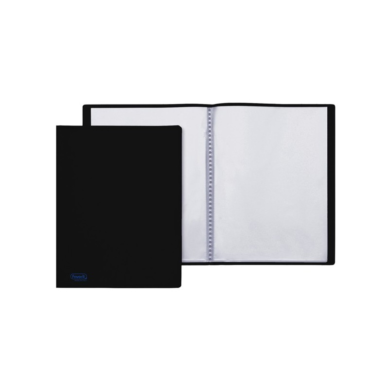Portalistini Sviluppo liscio PPL 22x30 cm 20 buste nero Favorit