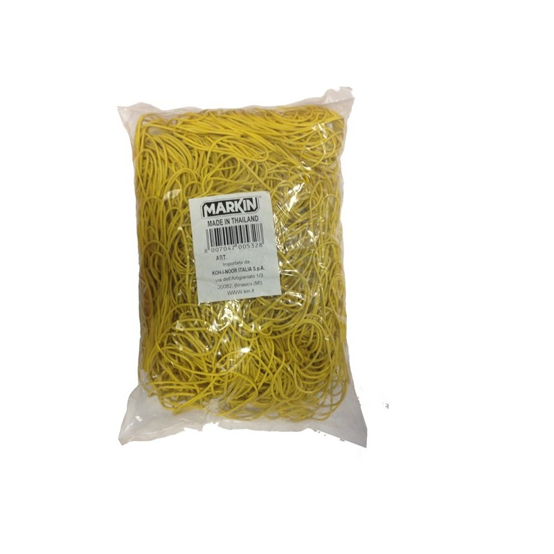 Elastici diametro 8 cm 1 kg gomma giallo Markin
