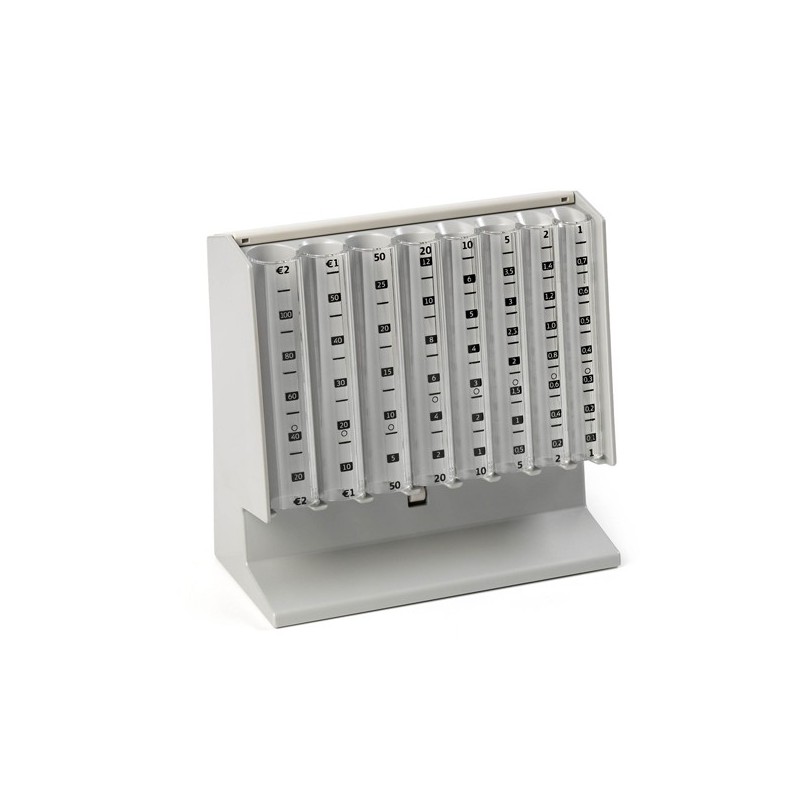 Distributore manuale di monete Eurocoin 25x10,4x17 cm grigio chiaro Holenburg
