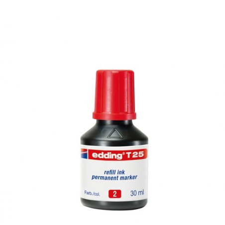 Ricarica Inchiostro per Marcatore Permanente contenuto 30ml rosso Edding