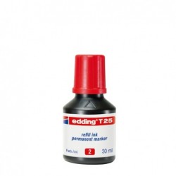 Ricarica Inchiostro per Marcatore Permanente contenuto 30ml rosso Edding