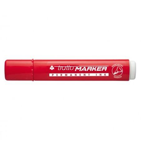 Marcatore permanente Marker punta tonda tratto 2,50mm rosso Tratto