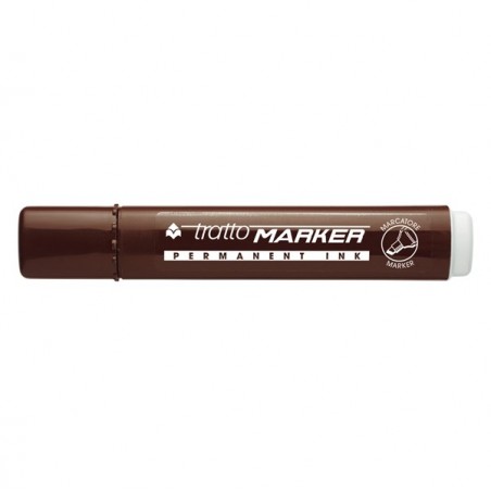 Marcatore permanente Marker punta a scalpello tratto 6,50mm marrone Tratto