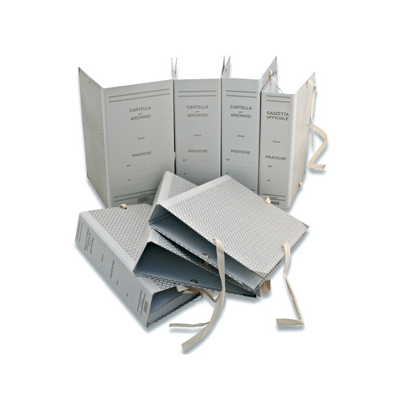 Faldone legacci rivettati 35x25 cm dorso 5 cm grigio Eurocart