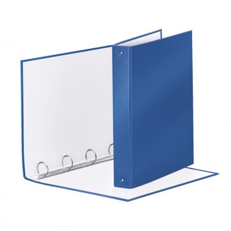 Raccoglitore Meeting 4 anelli tondi 30 mm dorso 4 cm 22x30 cm PPL blu metallizzato Esselte