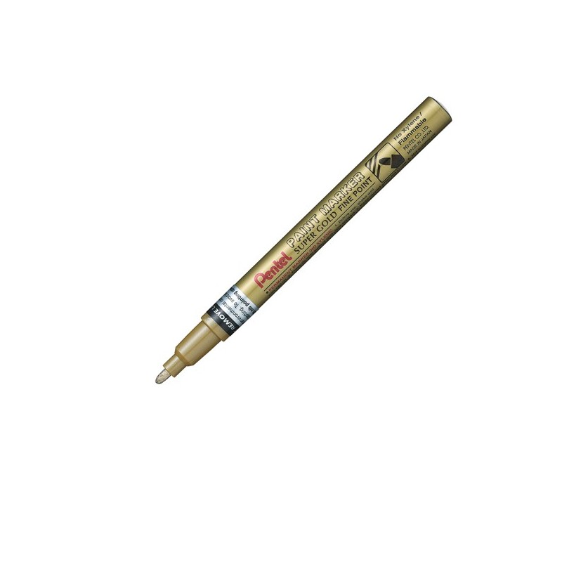 Marcatore Paint Marker Linea Amiko punta fine 2,90mm oro Pentel