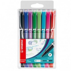 Fineliner Stabilo Sensor tratto 0,3mm 8 colori assortiti Stabilo conf. 8 pezzi