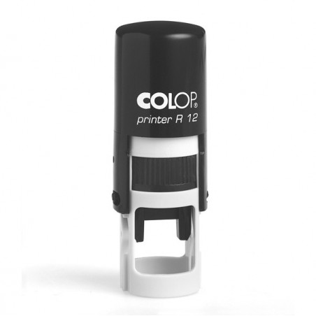 Timbro Printer R12 diametro 12 mm 2 righe personalizzabile autoinchiostrante Colop
