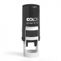 Timbro Printer R12 diametro 12 mm 2 righe personalizzabile autoinchiostrante Colop