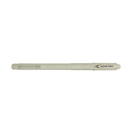 Penna a sfera gel con cappuccio Uni Ball Signo punta 0,7mm bianco Uni Mitsubishi