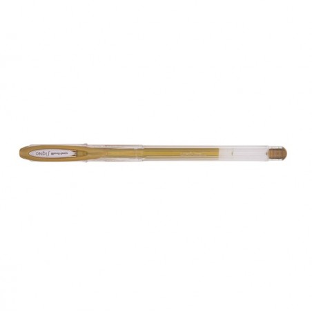 Penna a sfera gel con cappuccio Uni Ball Signo punta 0,8mm oro Uni Mitsubishi