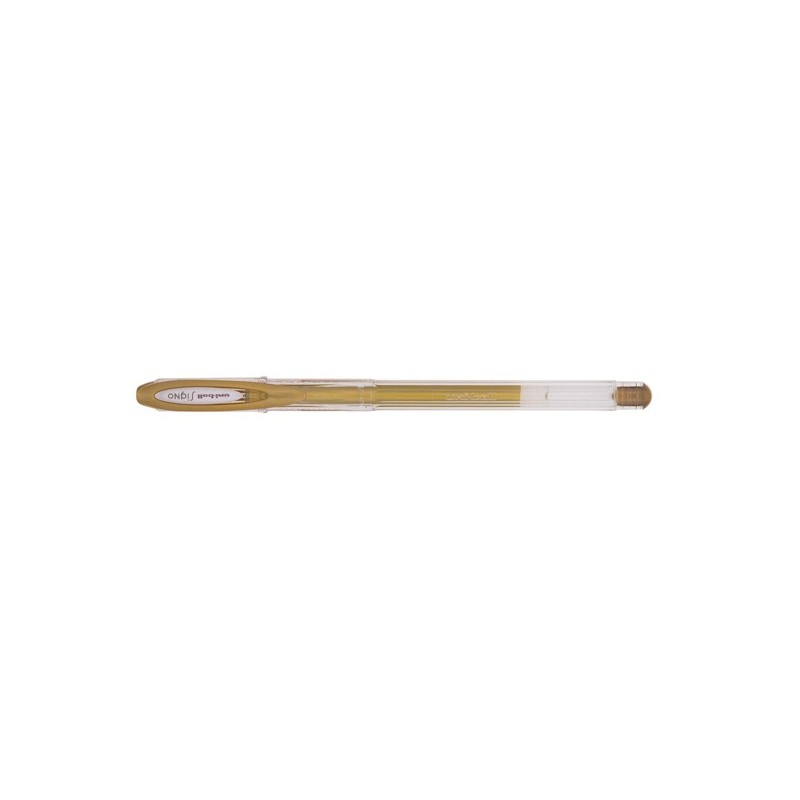 Penna a sfera gel con cappuccio Uni Ball Signo punta 0,8mm oro Uni Mitsubishi