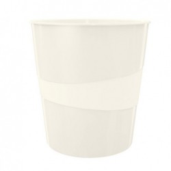 Cestino gettacarte WOW altezza 32,4 cm diametro 29 cm 15 L bianco metallizzato Leitz