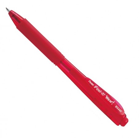 Penna a sfera a scatto Feel It rosso punta 1,0mm Pentel