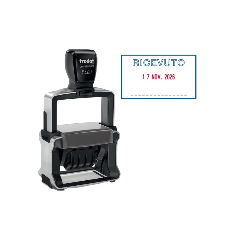 Timbro Professional 4.0 5460/L1 datario + RICEVUTO 5,6 x 3,3 cm 4 mm autoinchiostrante Trodat®