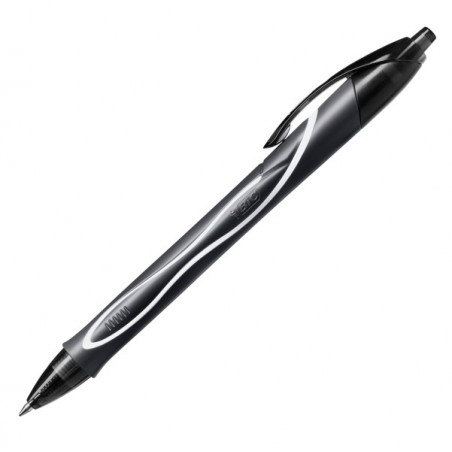 Penna a sfera a scatto Gelocity Quick Dry punta 0,7mm nero Bic conf. 12 pezzi