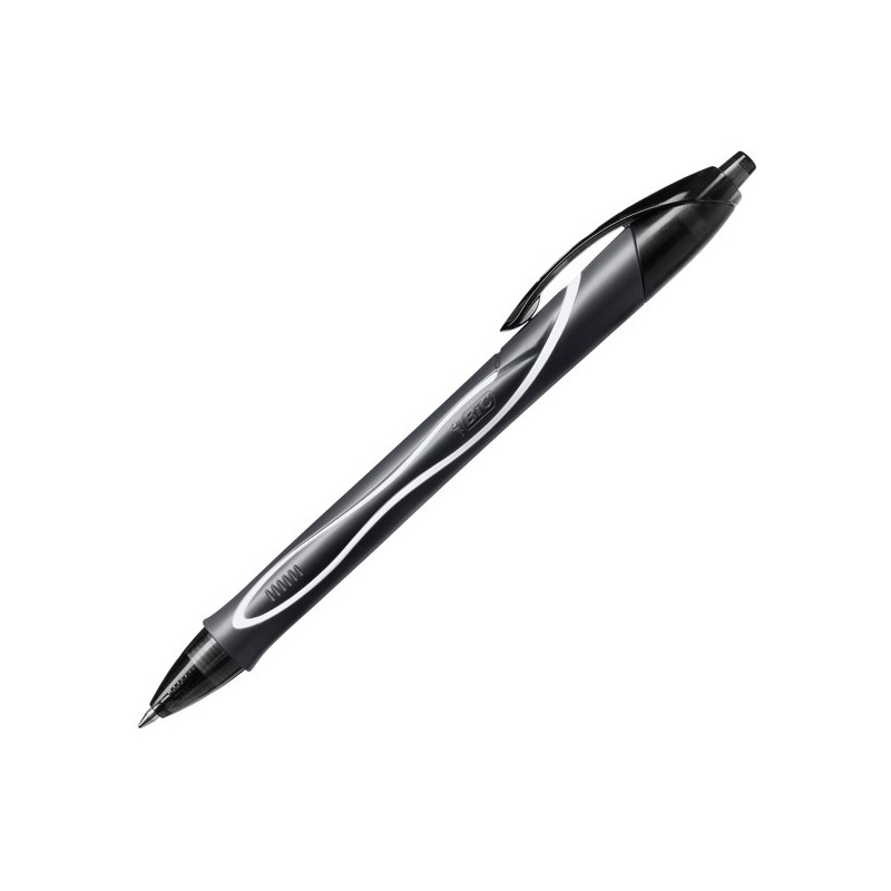 Penna a sfera a scatto Gelocity Quick Dry punta 0,7mm nero Bic conf. 12 pezzi