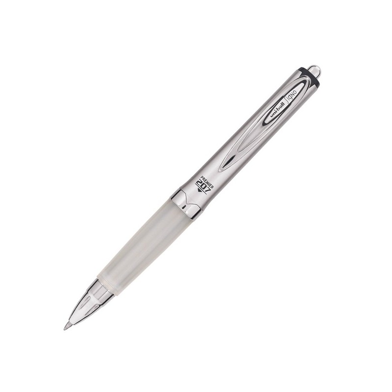 Penna gel a sfera a scatto Signo 207 Premier fusto argento nero punta 0,7mm Uni Mitsubishi