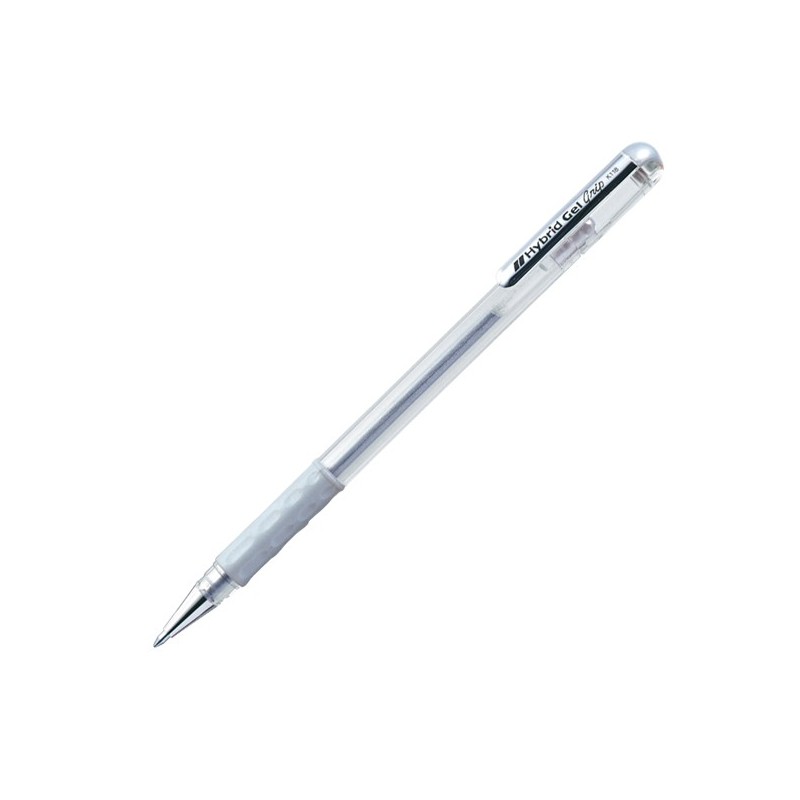 Roller gel Hybrid Grip punta 0,8mm argento Pentel