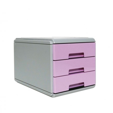 Mini Cassettiera Keep Colour Pastel 17 x 25,4 x 17,7 cm grigio/lilla Arda