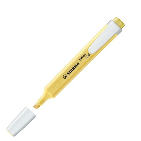 Evidenziatore Swing Cool pastel punta a scalpello tratto 1 4 mm giallo banana 144 Stabilo