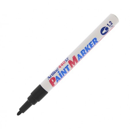 Marcatore permanente A 440 a vernice punta tonda fine 1,2 mm nero Artline