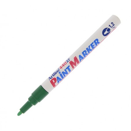 Marcatore permanente A 440 a vernice punta tonda fine 1,2 mm verde Artline