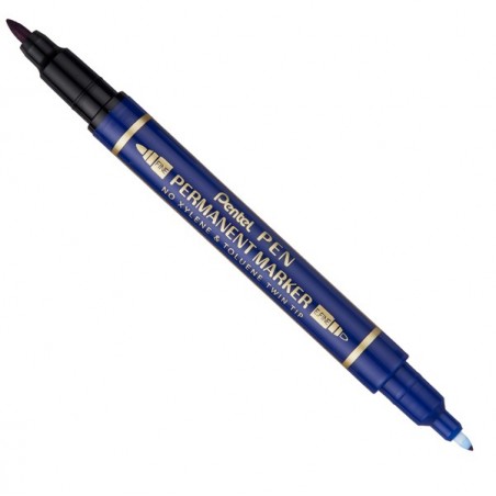 Marcatore permanente Twin tip doppia punta FineExtraFine Blu Pentel