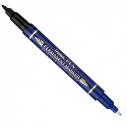 Marcatore permanente Twin tip doppia punta FineExtraFine Blu Pentel