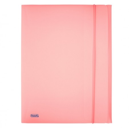 Cartella 3L con elastico Pastel PPL 24x33cm cipria Favorit